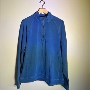 Mens Tommy Bahama Blue Long Sleeve Quarter Zip Pullover - Size L